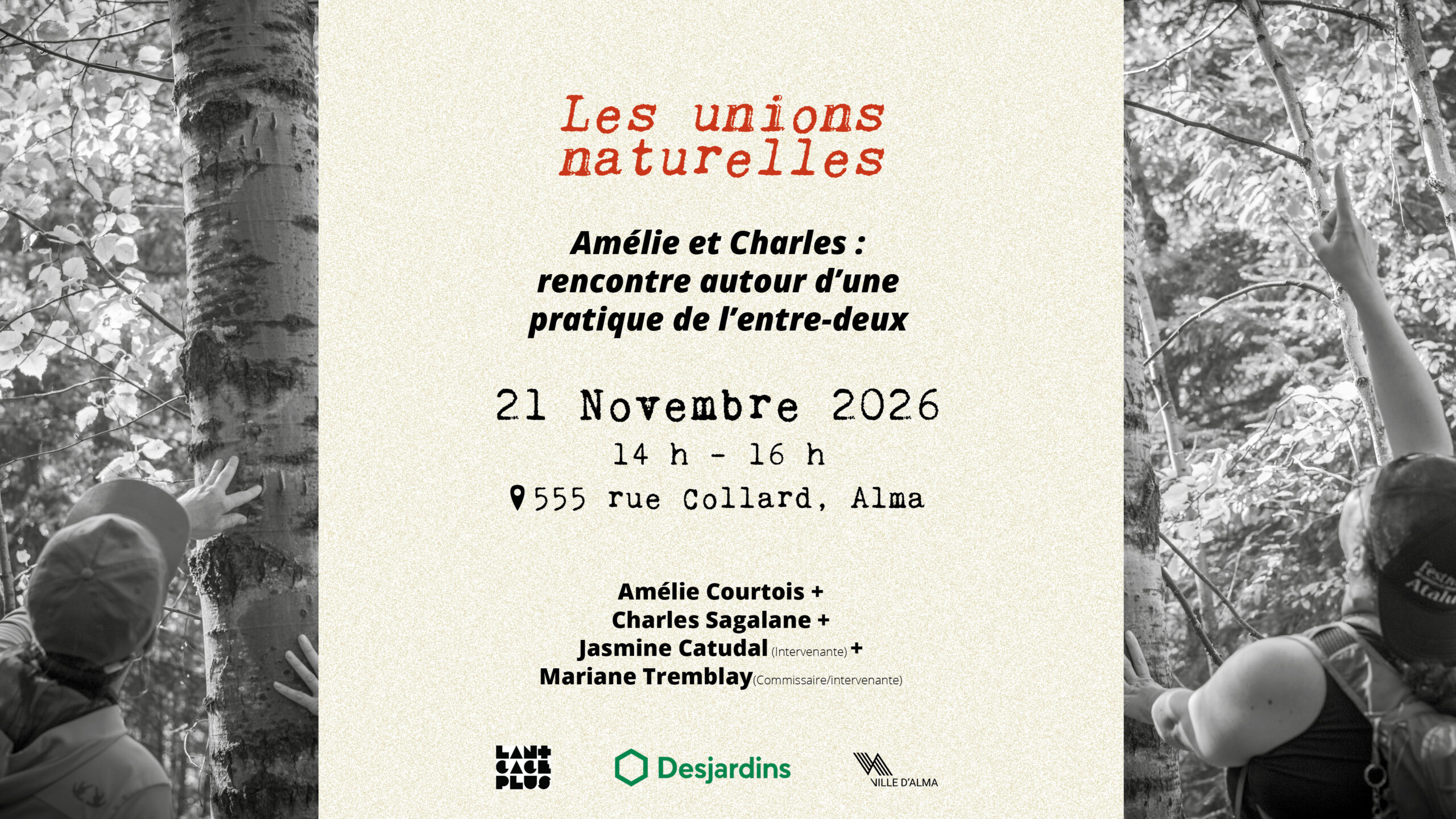 Visuel activité de médiation - Les unions naturelles | Amélie courtois , Charles Sagalane, Jasmine Catudal et Mariane Tremblay